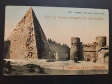 Trieste. J. Serravallo. Vino di China ferruginoso. Veduta di Roma con pubblicità