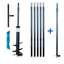 DRILLPARTNER 200/6m/ Trivella Trapano per Pozzi Perforatore Manuale + MANGAN BIT