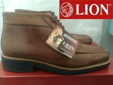 LION Polacco Scarpa Lacci Uomo Plantare Pelle Cuoio MADE IN ITALY N° 39 Nuovo