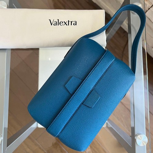 Valextra blue leather bag - valextra,