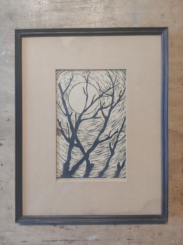 Xilografia carta paesaggio - xilografia, "paesaggio