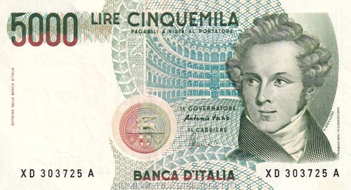 Repubblica 5000 lire bellini - repubblica,