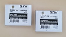 2x Epson SJIC36P-MK / T44C5 / C13T44C540 inchiostro nero opaco 80 ml contenuto imballo originale nuovo