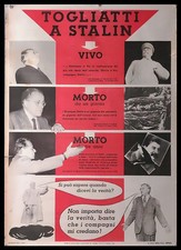 1950ca * Manifesto, Poster Politica "Democrazia Cristiana - Togliatti a Stalin"