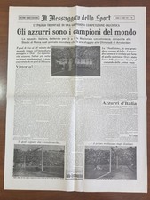 Giornale 1° pagina Il Messaggero Azzurri Campioni del Mondo 11/06/1934 (STl26)