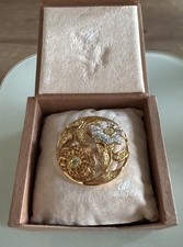 Spilla vintage Swarovski Harmony giardino placcata oro