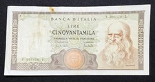 50000 LIRE LEONARDO DA VINCI