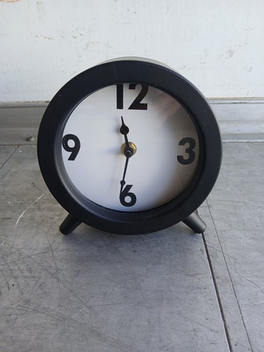 Orologio rotondo nero stand - orologio, 6"