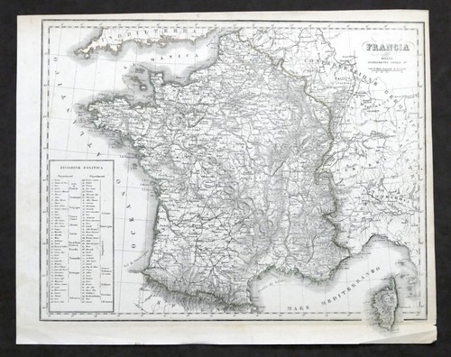 Carta geografica francia - -,