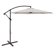 Ombrellone da Giardino in acciaio e tessuto ecru.