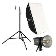 Walimex pro Set per studio fotografico Luce LED 35W Softbox da 90x60 cm Stativo