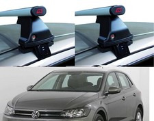 BARRE PORTATUTTO ALLUMINIO PER VOLKSWAGEN POLO VI ANNO 2018 4 SERRATURE
