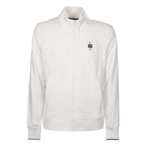 Blauer felpa zip bianco - zip,