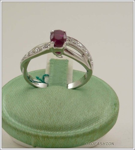 18kt white gold ruby - ruby, and