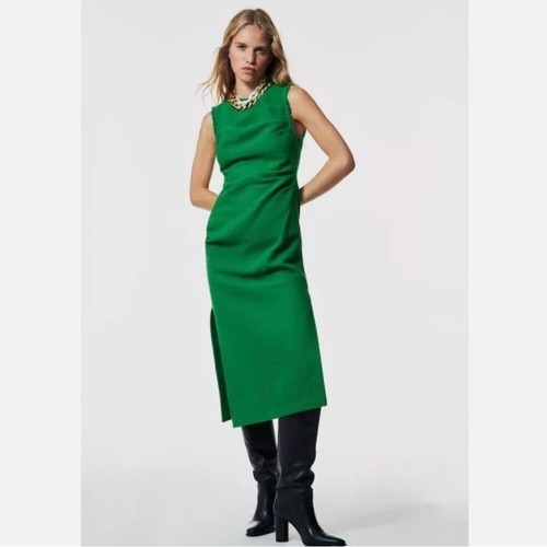 Abito midi zara - verde, vibrante