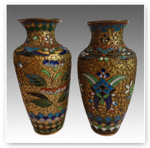 Antico vaso cinese cloisonne
