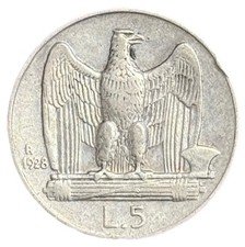 5 LIRE 1928 - AQUILOTTO -