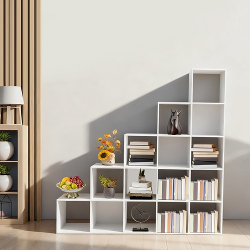 White ladder cube - white, storage
