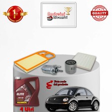 KIT TAGLIANDO 4 FILTRI E OLIO VW NEW BEETLE 1.4 16V 55KW 75CV DAL 2001 -> 2010