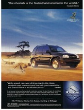 Pubblicità/poster stampa rivista vintage più veloce Suzuki V6 Grand Vitara Cheetah 2000