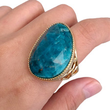Anello Pietra Naturale Apatite