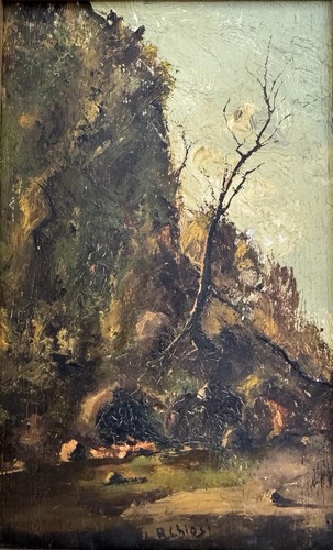 Dipinto olio tavola - olio, su