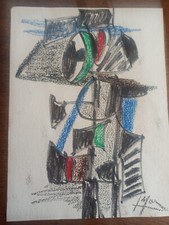 Disegno a cera su carta firma