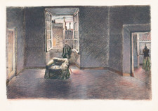 MARIO MADIAI (Siena 1944) OPERA Grafica Litografia su carta cm 50x70 Firma Rara