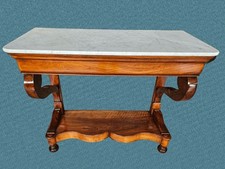 CONSOLE IN NOCE LUIGI FILIPPO PIANO MARMO EPOCA XIX SECOLO RESTAURATA