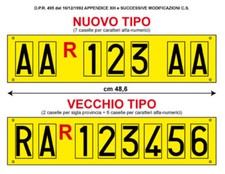 SERIE DI LETTERE E NUMERI ADESIVI PER TARGA RIPETITRICE RIMORCHI CARAVAN AUTO