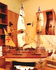 GALEONE IN LEGNO “LE SOLEIL ROYAL” fatto a mano completo da restaurare 