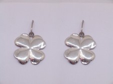 Orecchini pendenti con QUADRIFOGLIO PORTAFORTUNA in Argento 925