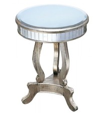 LAMPADA VINTAGE VENEZIA SHABBY CHIC ARGENTO SPECCHIATO OCCASIONALE TAVOLO ROTONDA PREZZO CONSIGLIATO £294