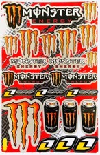 Adesivi kit foglio energy drink rockstars ducati lattina red bull toro