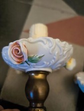 appliques vintage in Capodimonte con roselline incastonate