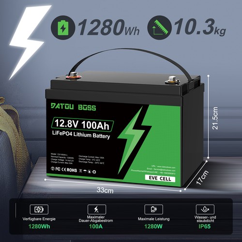 Batteria litio 12v - al, 100ah