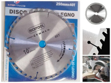 Disco taglio legno A 40 denti 250 mm lama per smerigliatrice 250 x 30mm