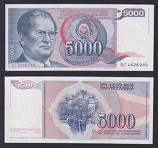 Banconota Jugoslavia 5000