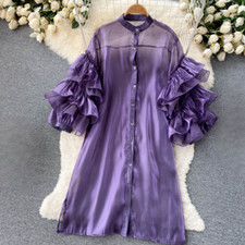 Donna Camicetta Velata Abito