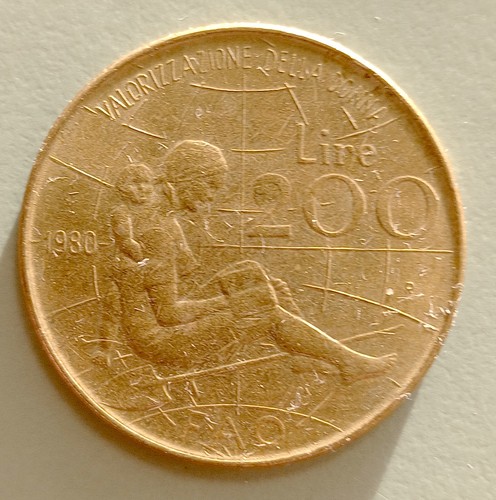 Moneta 200 lire italia - da,