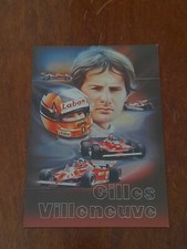 Cartolina commemorativa GILLES VILLENEUVE - Ferrari Formula 1 - 1987 