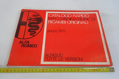 Catalogo ricambi alfasud - catalogo, 1975