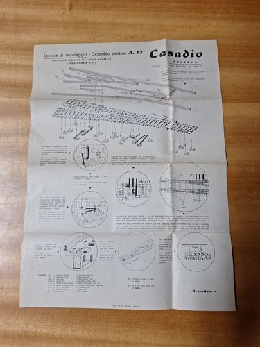 Casadio foglio istruzioni - casadio,