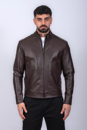 Giubbino pelle uomo testa - pelle,