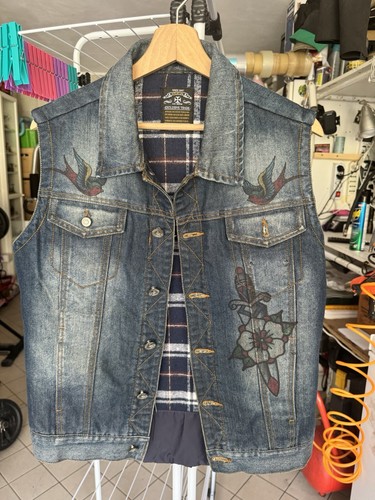 Giacca jeans smanicato - , moto