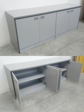 MOBILE ARMADIETTO DA UFFICIO IN LAMINATO GRIGIO CON RIPANI INTERNI PER ARCHIVIO