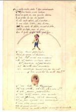 1890 ca DIALETTO MILANESE Canto dell'infelice trovier e della bella Peppina RARO