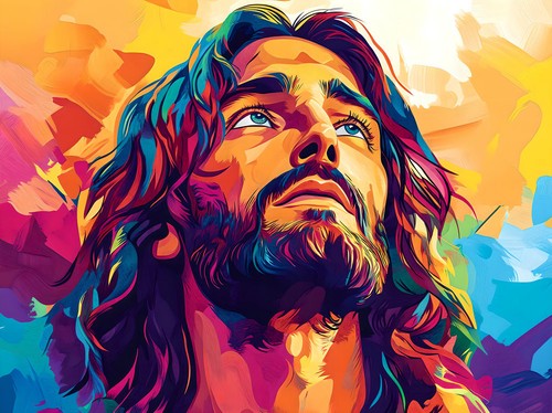 Gesù cristo vibrante - gesù, astratto