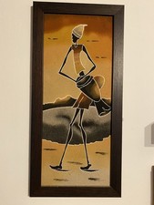 quadro dipinto su sabbia a mano in legno dimesioni 53,5x25