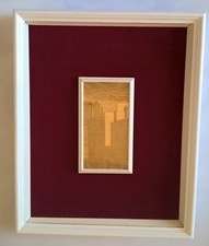 QUADRO CON LAMINA ORO PAESAGGIO 34,5 X 28 CM